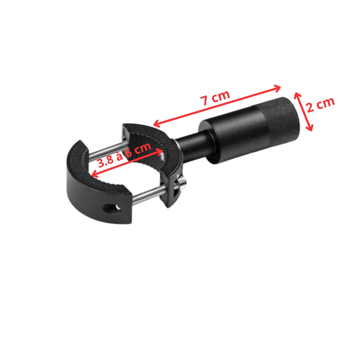 Support phare additionnel moto fixation universelle Ø20-60mm (vendu par paire)