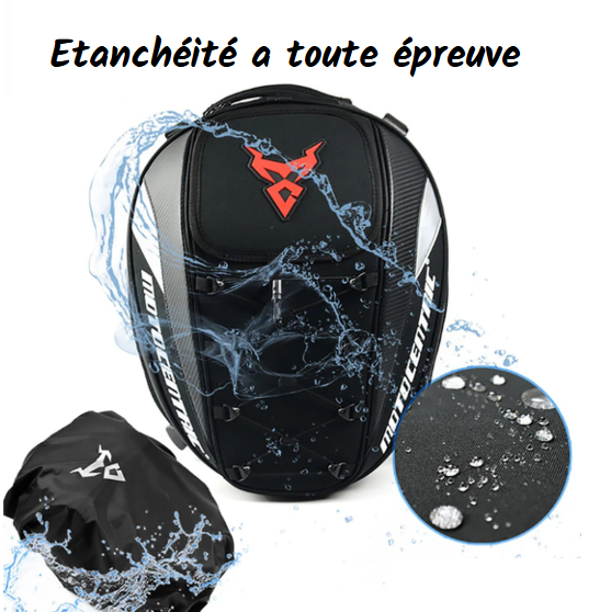 Sacoche Moto Multifonction – Sac à Dos, Bagage et Rangement en Carbone pour Casque.