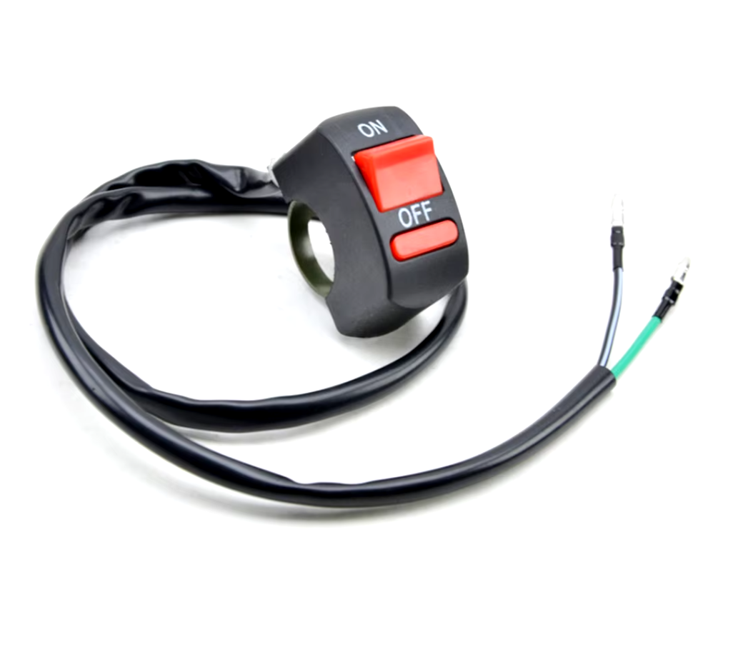 Interrupteur Universel de Guidon Moto Bouton ON/OFF pour Feux Additionnels .