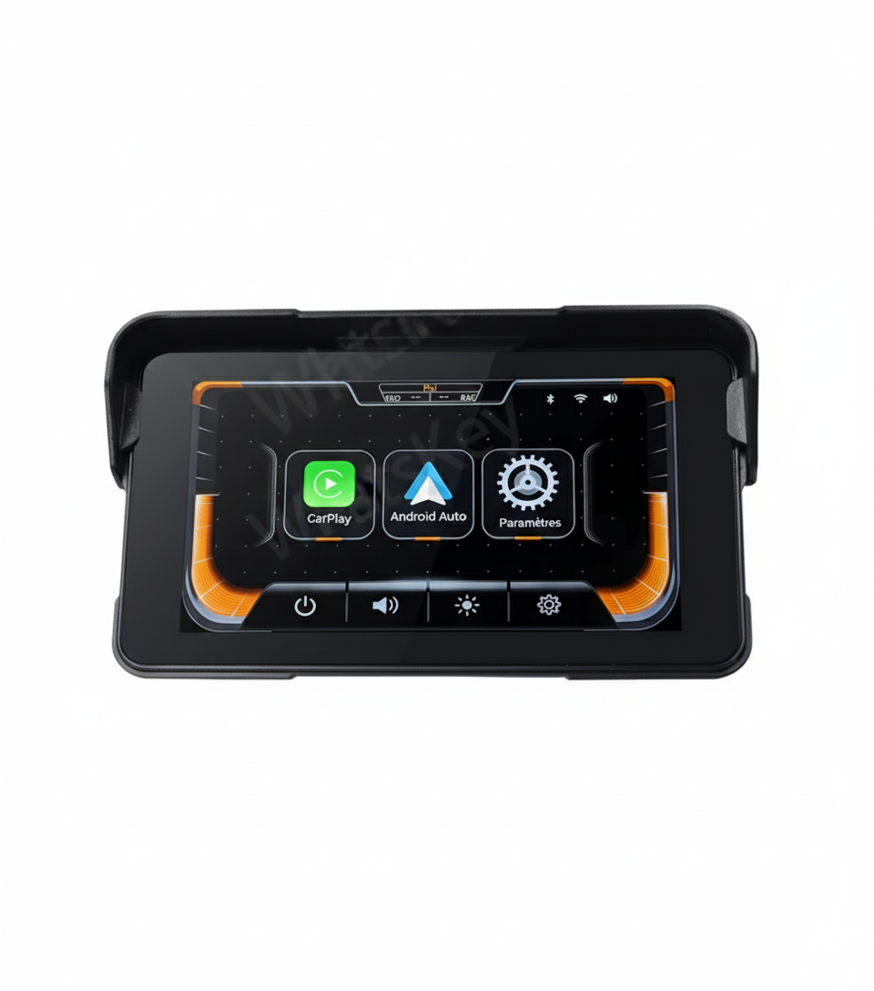 CarPlay Moto 5 Pouces Android Apple IP67 GPS Bluetooth 5.0 Compatible BMW, Yamaha, Honda, KTM, Suzuki, Kawasaki, Triumph.