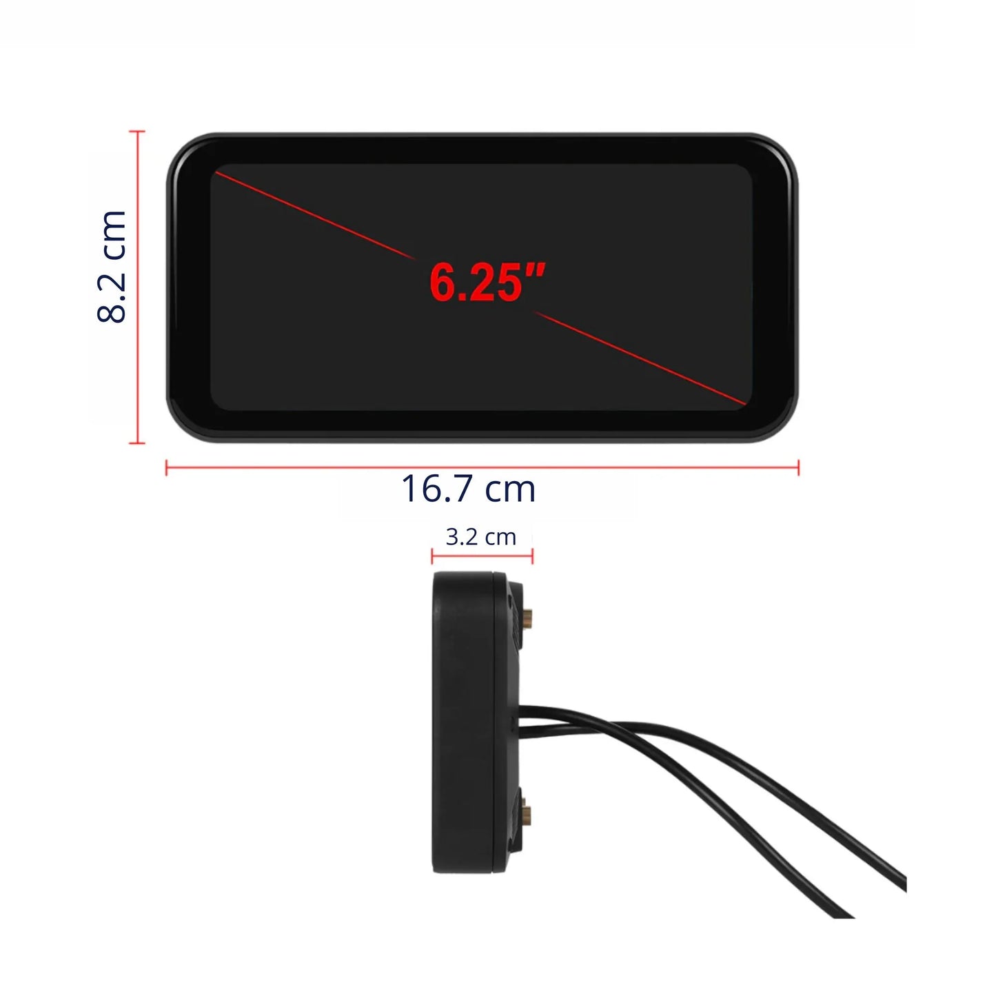 Écran CarPlay Moto 6.25 Pouces Android IP67 GPS Intégré Bluetooth 5.0 Compatible BMW, Yamaha, Honda, KTM